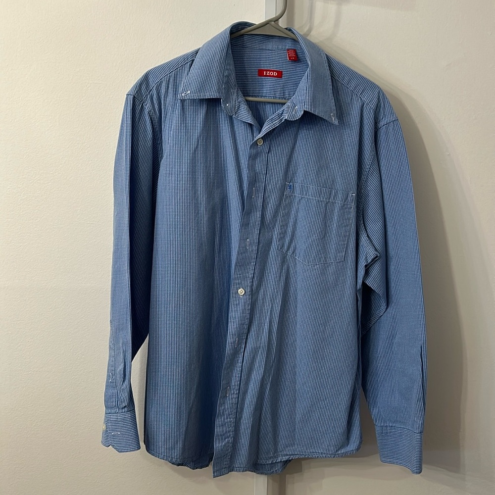 Izod blue long sleeve shirt